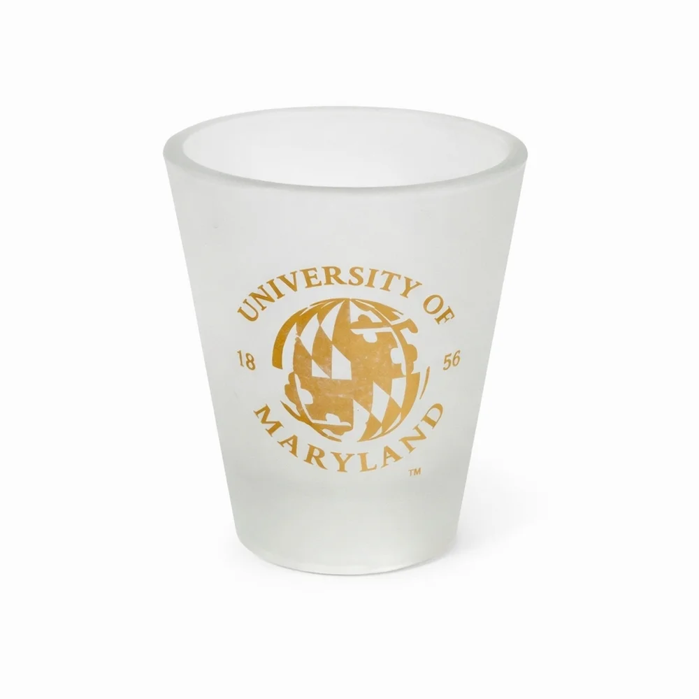 University Of Maryland Frosted Shot Glass